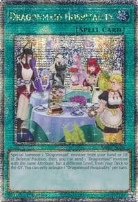 Dragonmaid Hospitality (Alternate Art) (Quarter Century Secret Rare) - Quarter Century Bonanza - YuGiOh card