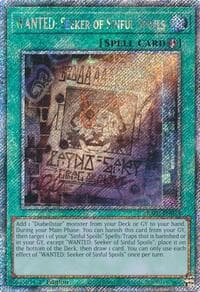 WANTED: Seeker of Sinful Spoils (Platinum Secret Rare) - Quarter Century Bonanza - YuGiOh card