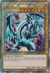 Blue-Eyes White Dragon (Platinum Secret Rare) - Quarter Century Bonanza - YuGiOh card