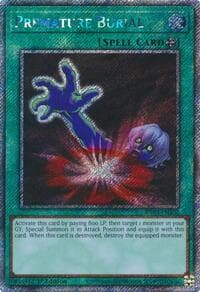 Premature Burial (Platinum Secret Rare) - Quarter Century Bonanza - YuGiOh card
