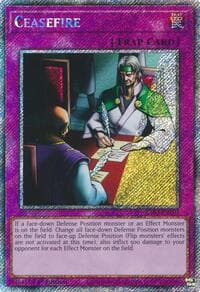 Ceasefire (Platinum Secret Rare) - Quarter Century Bonanza - YuGiOh card