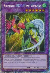 Elemental HERO Flame Wingman (Platinum Secret Rare) - Quarter Century Bonanza - YuGiOh card