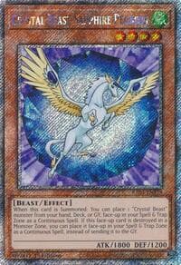 Crystal Beast Sapphire Pegasus (Platinum Secret Rare) - Quarter Century Bonanza - YuGiOh card
