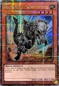 Fossil Dyna Pachycephalo (Quarter Century Secret Rare) - Quarter Century Bonanza - YuGiOh card