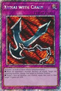 Kunai with Chain (Platinum Secret Rare) - Quarter Century Bonanza - YuGiOh card