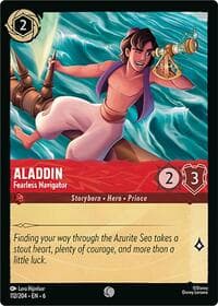 Aladdin - Fearless Navigator - Azurite Sea - Disney Lorcana card