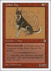 Zodiac Dog - Portal Three Kingdoms - Magic: The Gathering card