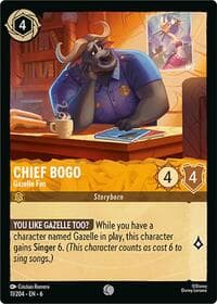 Chief Bogo - Gazelle Fan - Azurite Sea - Disney Lorcana card