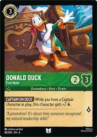 Donald Duck - First Mate - Azurite Sea - Disney Lorcana card