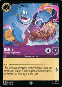 Genie - Excited Shipbuilder - Azurite Sea - Disney Lorcana card
