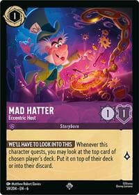 Mad Hatter - Eccentric Host - Azurite Sea - Disney Lorcana card