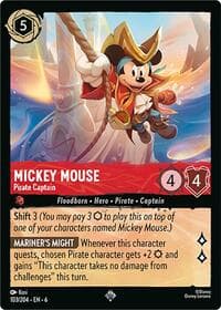 Mickey Mouse - Pirate Captain - Azurite Sea - Disney Lorcana card
