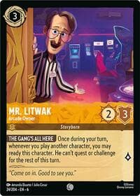 Mr. Litwak - Arcade Owner - Azurite Sea - Disney Lorcana card