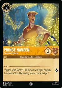 Prince Naveen - Carefree Explorer - Azurite Sea - Disney Lorcana card
