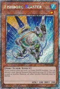Fishborg Blaster (Platinum Secret Rare) - Quarter Century Bonanza - YuGiOh card
