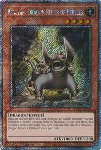 Reactan, Dragon Ruler of Pebbles (Platinum Secret Rare) - Quarter Century Bonanza - YuGiOh card
