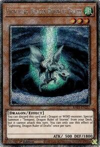 Lightning, Dragon Ruler of Drafts (Platinum Secret Rare) - Quarter Century Bonanza - YuGiOh card