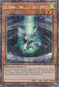 Lightning, Dragon Ruler of Drafts (Quarter Century Secret Rare) - Quarter Century Bonanza - YuGiOh card