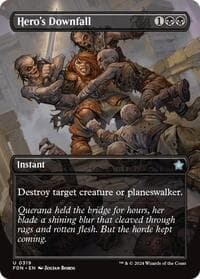 Hero's Downfall (Borderless) - Foundations - Magic: The Gathering card