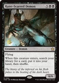 Rune-Scarred Demon - Prerelease Cards - Magic: The Gathering card