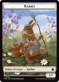 Rabbit // Soldier Double-Sided Token - Foundations - Magic: The Gathering card