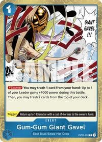 Gum-Gum Giant Gavel (Jolly Roger Foil) - Premium Booster -The Best- - One Piece Card Game card