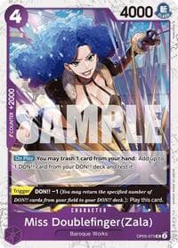 Miss Doublefinger(Zala) (Jolly Roger Foil) - Premium Booster -The Best- - One Piece Card Game card