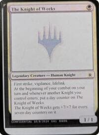 The Knight of Weeks - Un-Known Event Playtest Cards - Magic: The Gathering card