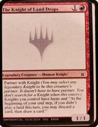 The Knight of Land Drops - Un-Known Event Playtest Cards - Magic: The Gathering card