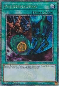 Polymerization (A) (Alternate Art) (Quarter Century Secret Rare) - Quarter Century Bonanza - YuGiOh card