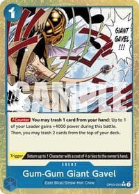 Gum-Gum Giant Gavel (Textured Foil) - Premium Booster -The Best- - One Piece Card Game card
