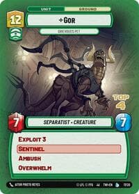 Gor - Grievous's Pet (Top 4) - Organized Play Promos - Star Wars: Unlimited card