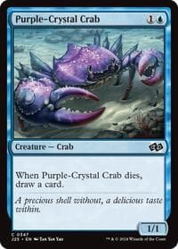 Purple-Crystal Crab - Foundations Jumpstart - Magic: The Gathering card