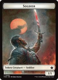 Soldier // Faerie Double-Sided Token - Foundations - Magic: The Gathering card