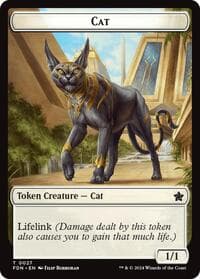 Cat (0027) // Phyrexian Goblin Double-Sided Token - Foundations - Magic: The Gathering card