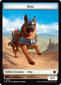 Dog // Beast (0032) Double-Sided Token - Foundations - Magic: The Gathering card