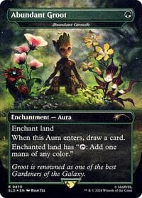 Abundant Groot - Abundant Growth (Rainbow Foil) - Secret Lair Drop Series - Magic: The Gathering card