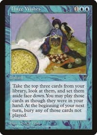 Three Wishes - Visions - Magic: The Gathering card