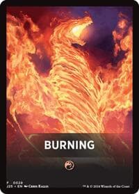 Burning Theme Card - Foundations Jumpstart - Magic: The Gathering card