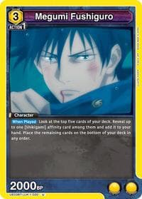 Megumi Fushiguro (020) - UE03BT: Jujutsu Kaisen - Union Arena card