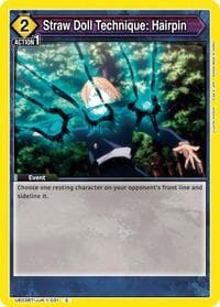 Straw Doll Technique: Hairpin - UE03BT: Jujutsu Kaisen - Union Arena card