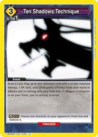 Ten Shadows Technique - UE03BT: Jujutsu Kaisen - Union Arena card