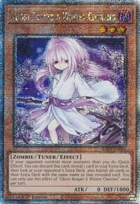 Ghost Reaper & Winter Cherries (Alternate Art) (Quarter Century Secret Rare) - Quarter Century Bonanza - YuGiOh card