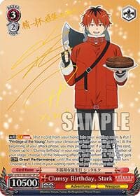 Clumsy Birthday, Stark (SP) (Gold Stamp) - Frieren: Beyond Journey's End - Weiss Schwarz card