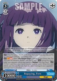 Repaying, Fern (SR) - Frieren: Beyond Journey's End - Weiss Schwarz card