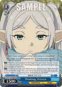 Thinking, Frieren (SR) - Frieren: Beyond Journey's End - Weiss Schwarz card