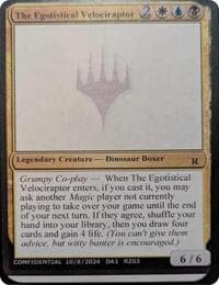 The Egotistical Velociraptor - Un-Known Event Playtest Cards - Magic: The Gathering card