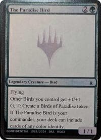 The Paradise Bird - Un-Known Event Playtest Cards - Magic: The Gathering card