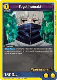 Toge Inumaki (003) - UE03BT: Jujutsu Kaisen Release Event Cards - Union Arena card