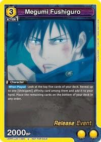Megumi Fushiguro (020) - UE03BT: Jujutsu Kaisen Release Event Cards - Union Arena card